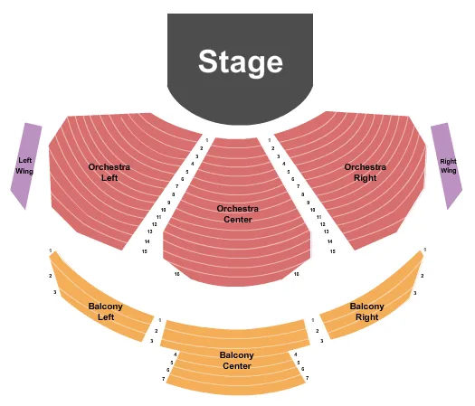 seating chart for Vancouver Playhouse - Endstage-2 - eventticketscenter.com