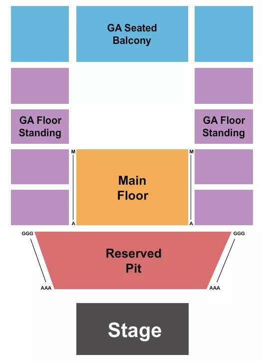 seating chart for Variety Playhouse - Endstage RSV Pit & GA Flr/Blc - eventticketscenter.com