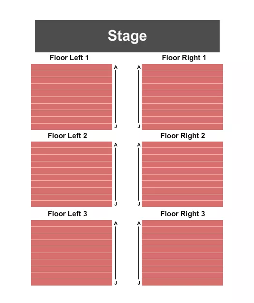 seating chart for Venice Community Center - Endstage Flr L&R 1-3 - eventticketscenter.com