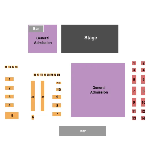 seating chart for Ventura Music Hall - GA & Tables - eventticketscenter.com