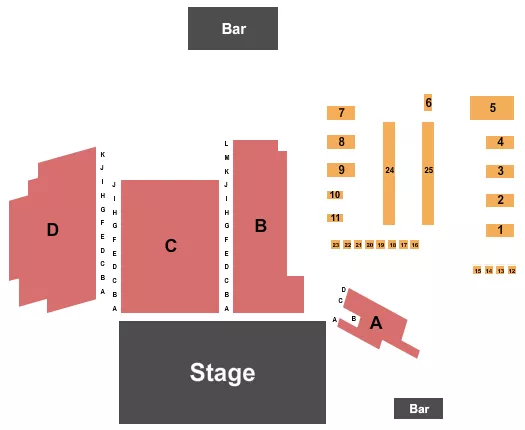 seating chart for Ventura Music Hall - Reserved Floor & Tables - eventticketscenter.com