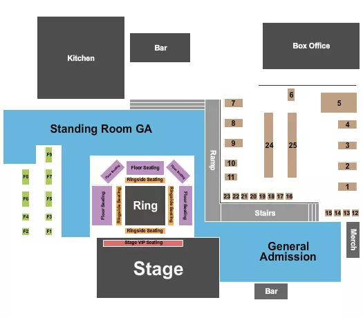 seating chart for Ventura Music Hall - Wrestling - eventticketscenter.com