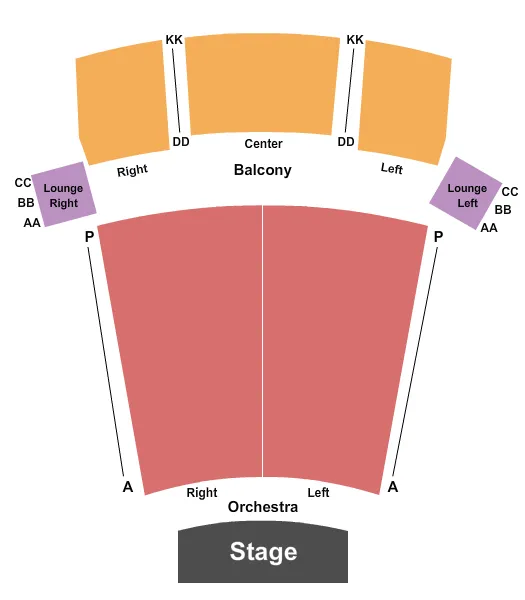 seating chart for Vernon and District Performing Arts Centre - End Stage - eventticketscenter.com