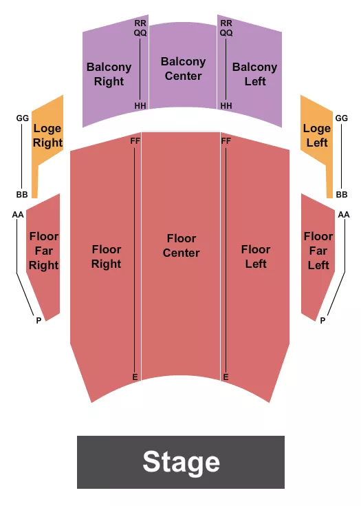 seating chart for Veterans Memorial Civic & Convention Center - Endstage - eventticketscenter.com