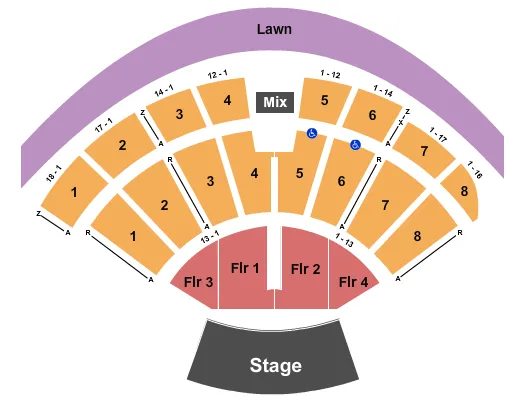 seating chart for Vetter Stone Amphitheatre - Endstage 3 - eventticketscenter.com