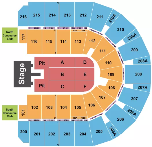 seating chart for Vibrant Arena at The MARK - Ella Langley - eventticketscenter.com