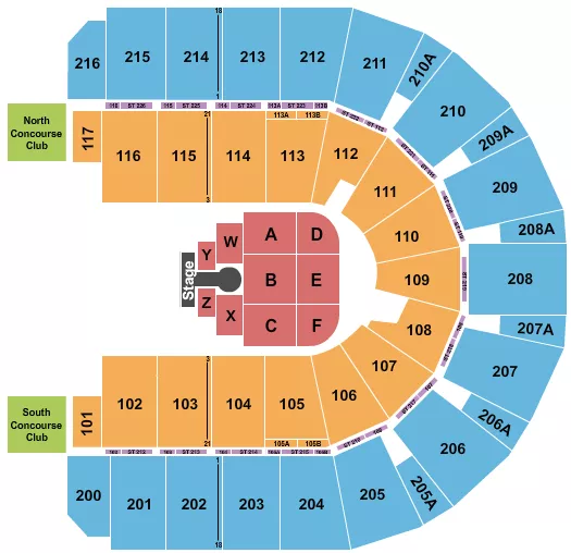 seating chart for Vibrant Arena at The MARK - Half House 4 - eventticketscenter.com