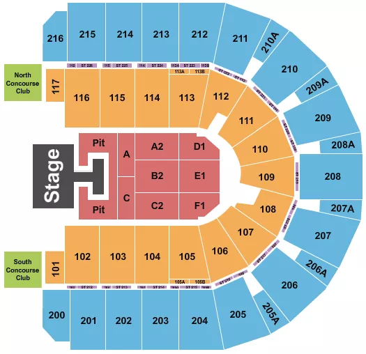 seating chart for Vibrant Arena at The MARK - Jordan Davis - eventticketscenter.com
