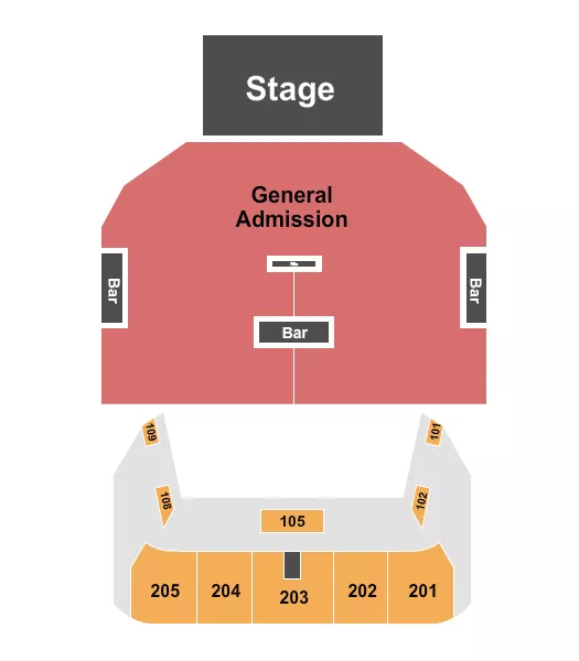 seating chart for Vibrant Music Hall - Endstage GA Floor - eventticketscenter.com