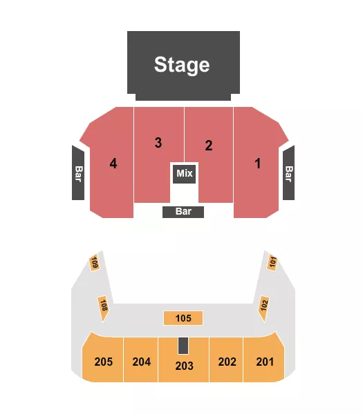 seating chart for Vibrant Music Hall - End Stage - eventticketscenter.com