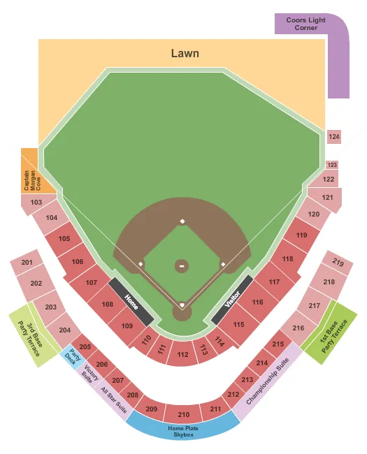 Baseball Seating Map