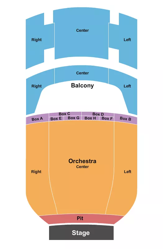 seating chart for Victory Theatre - IN - Endstage Pit - eventticketscenter.com