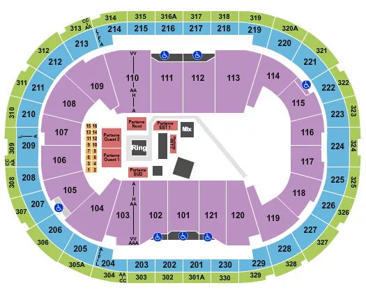 seating chart for Centre Videotron - Boxing 3 - eventticketscenter.com