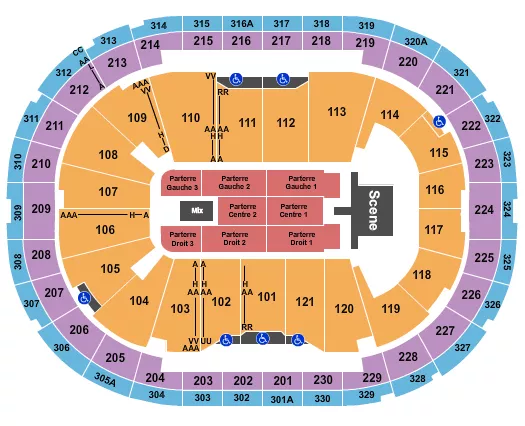 seating chart for Centre Videotron - Bryan Adams 2 - eventticketscenter.com