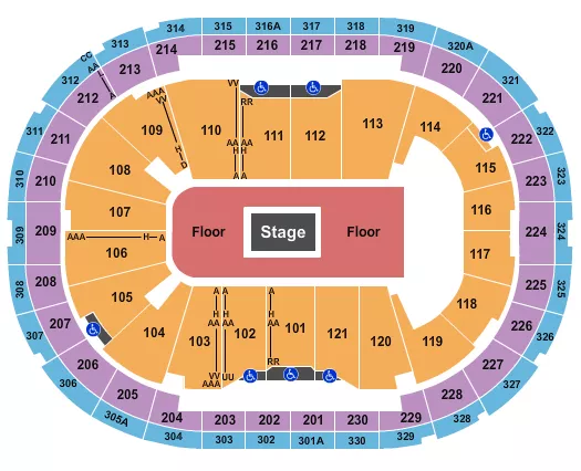 seating chart for Centre Videotron - Center Stage - eventticketscenter.com