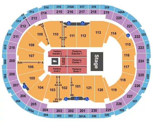 seating chart for Centre Videotron - Endstage 4 - eventticketscenter.com
