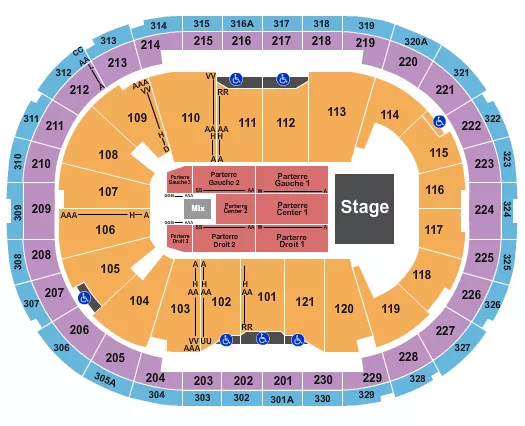 seating chart for Centre Videotron - Endstage 5 - eventticketscenter.com