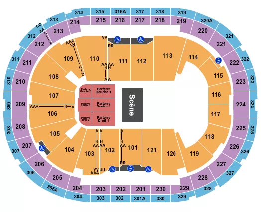 seating chart for Centre Videotron - Halfhouse Reserved 2 - eventticketscenter.com