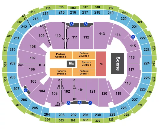 seating chart for Centre Videotron - Ice Cube - eventticketscenter.com