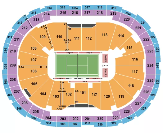 seating chart for Centre Videotron - Tennis - eventticketscenter.com