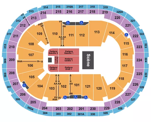seating chart for Centre Videotron - The Doobie Brothers - eventticketscenter.com