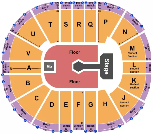 seating chart for Viejas Arena At Aztec Bowl - Don Toliver - eventticketscenter.com