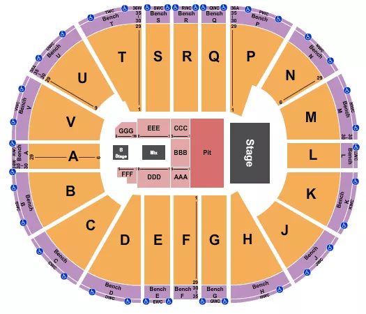 seating chart for Viejas Arena At Aztec Bowl - Forrest Frank - eventticketscenter.com