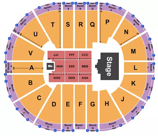 seating chart for Viejas Arena At Aztec Bowl - Grupo Frontera - eventticketscenter.com