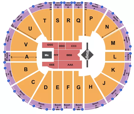 seating chart for Viejas Arena At Aztec Bowl - J. Cole - eventticketscenter.com