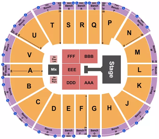 seating chart for Viejas Arena At Aztec Bowl - Jonas Brothers - eventticketscenter.com