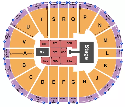 seating chart for Viejas Arena At Aztec Bowl - Kehlani - eventticketscenter.com