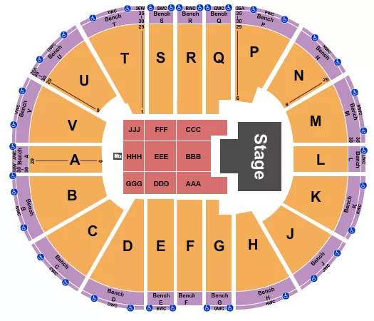 seating chart for Viejas Arena At Aztec Bowl - Omar Courtz - eventticketscenter.com