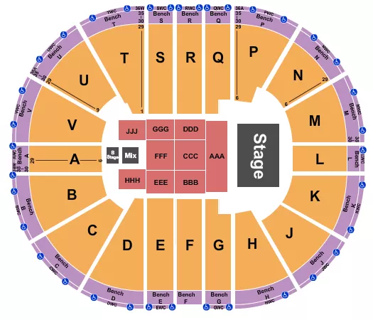 seating chart for Viejas Arena At Aztec Bowl - Pentatonix - eventticketscenter.com