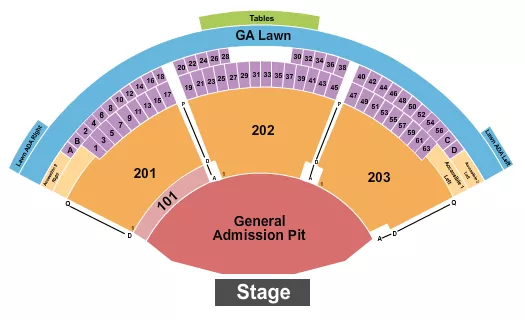 seating chart for Vina Robles Amphitheater - Endstage Tables - eventticketscenter.com