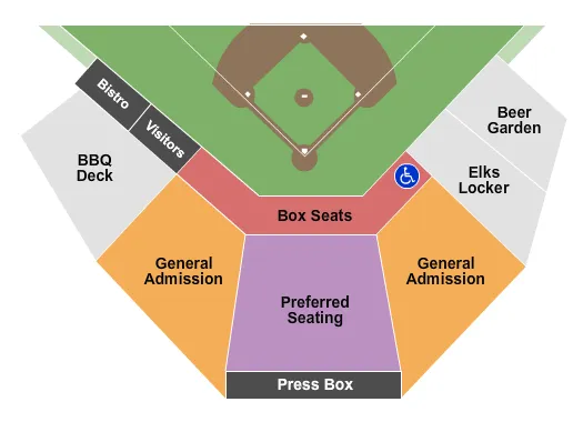 seating chart for Vince Genna Stadium - Baseball 2020 - eventticketscenter.com
