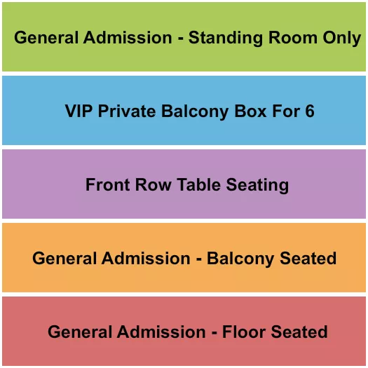 seating chart for Vinyl Music Hall - Inferno Burlesque - eventticketscenter.com
