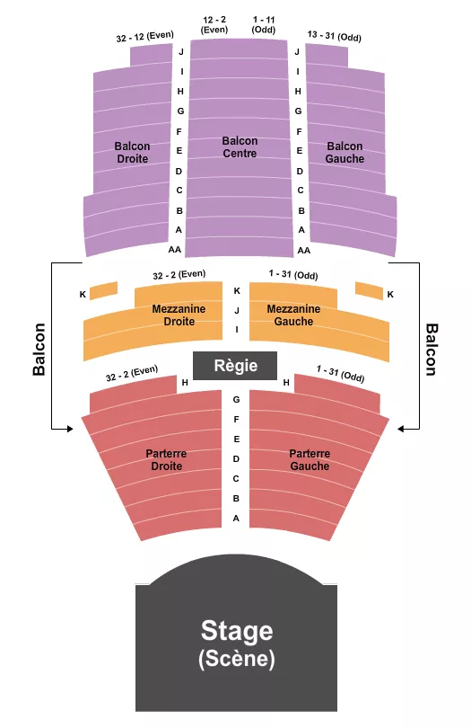 seating chart for Theatre Beanfield - Endstage - eventticketscenter.com