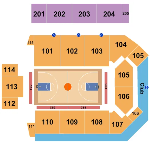 seating chart for Virginia State University - Multi-Purpose Center - Harlem Globetrotters - eventticketscenter.com