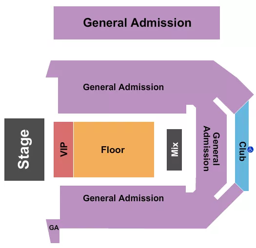seating chart for Virginia State University - Multi-Purpose Center - Endstage VIPFlr/GA - eventticketscenter.com