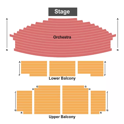 seating chart for Viterbo University Fine Arts Center - End Stage - eventticketscenter.com