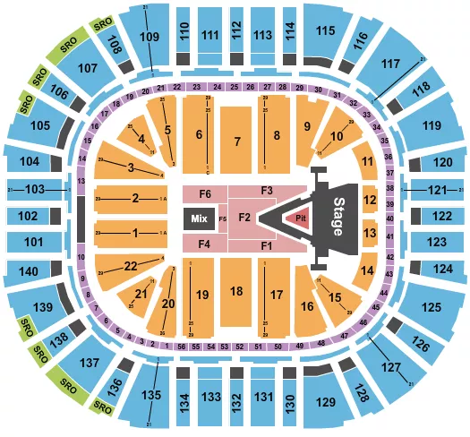 seating chart for Delta Center - Aerosmith - eventticketscenter.com
