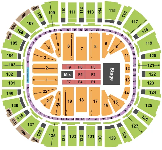 seating chart for Delta Center - Endstage2 - eventticketscenter.com