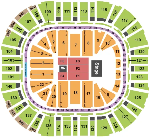 seating chart for Delta Center - The Eagles - eventticketscenter.com