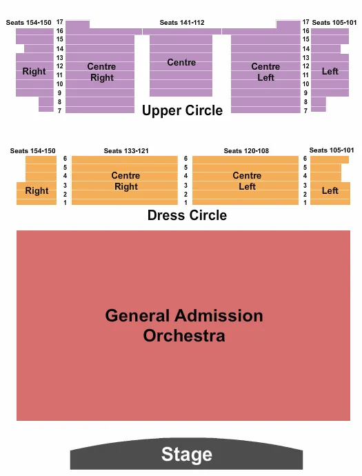 seating chart for Vogue Theatre - BC - GA Floor/RSV DC - eventticketscenter.com