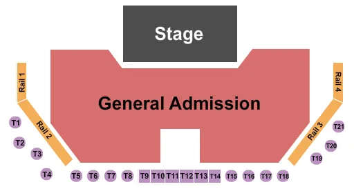 seating chart for Von Braun Center Mars Music Hall - Endstage GA - eventticketscenter.com