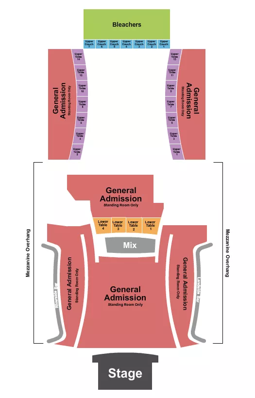 seating chart for VooDoo Lounge At Harrah's North Kansas City - GA/Tables/Couch - eventticketscenter.com