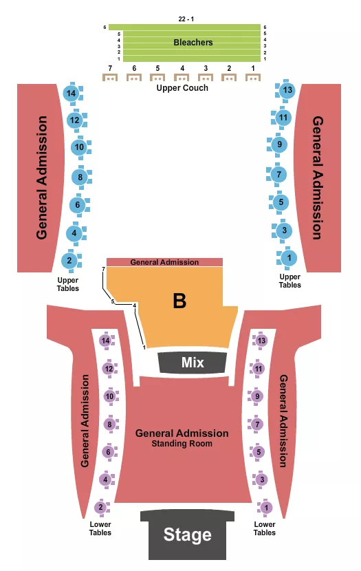 seating chart for VooDoo Lounge At Harrah's North Kansas City - GA Floor & Reserved B Section - eventticketscenter.com