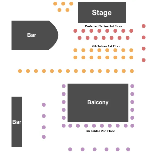 seating chart for Vulcan Gas Company - Tables - eventticketscenter.com