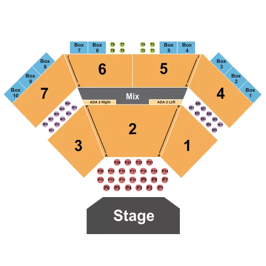 seating chart for VyStar Amphitheater At The Bridge - Endstage Tables - eventticketscenter.com