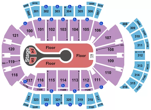 seating chart for VyStar Veterans Memorial Arena - Benson Boone - eventticketscenter.com